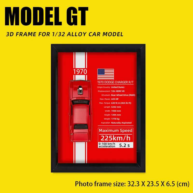 Supercar Display Frame – Miniature 1:32 en Cadre Prestige