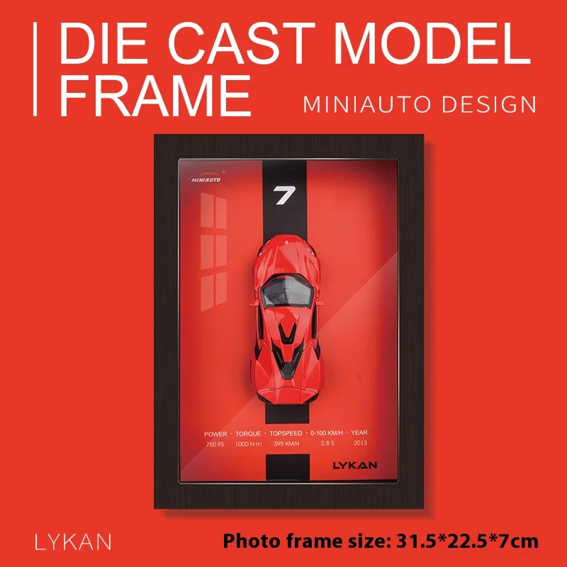 Supercar Display Frame – Miniature 1:32 en Cadre Prestige