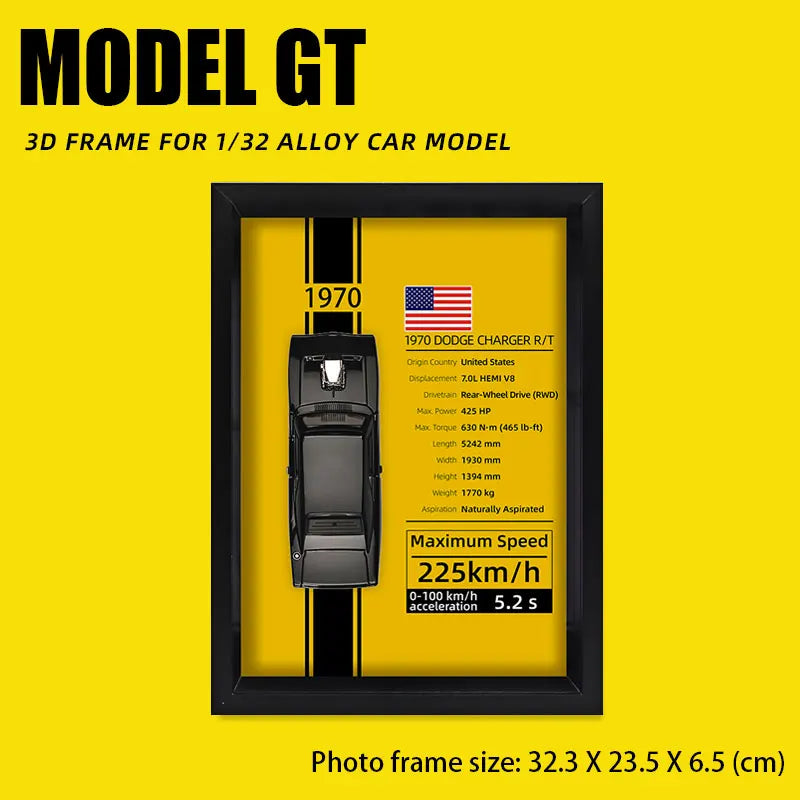 Supercar Display Frame – Miniature 1:32 en Cadre Prestige