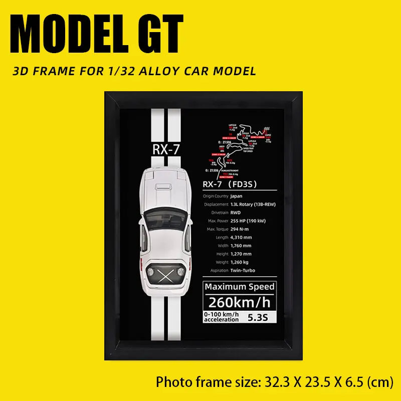 Supercar Display Frame – Miniature 1:32 en Cadre Prestige