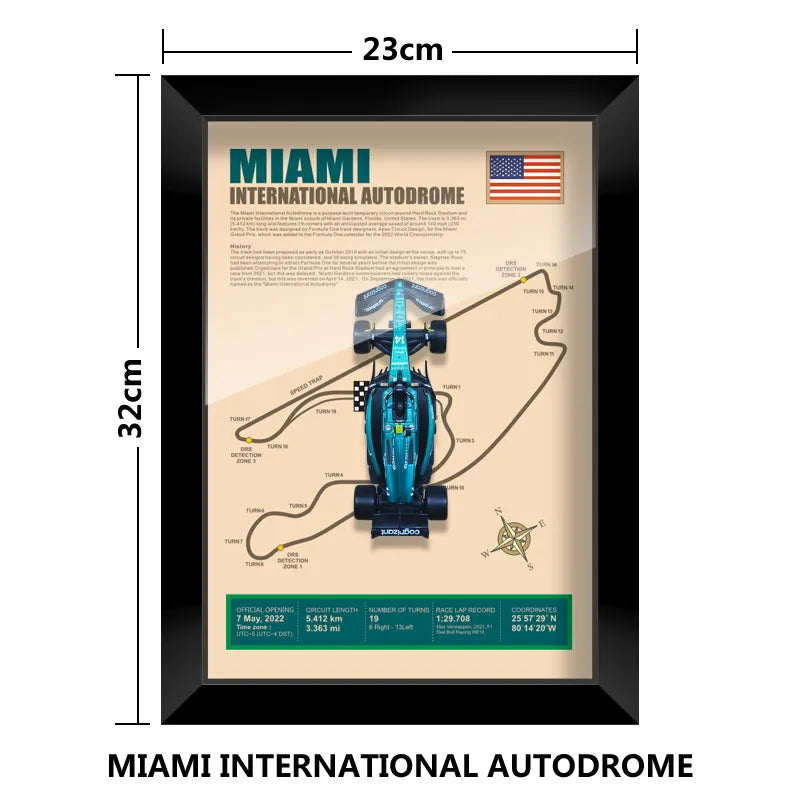 Cadre Circuit F1 Collector – Aston Martin AMR23 Fernando Alonso (1:43)